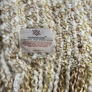 Cream and Tan Throw Blanket